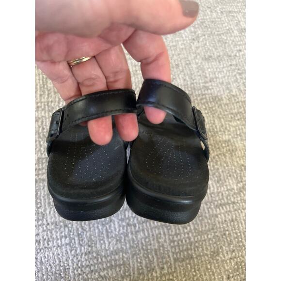 SAS black leather nautical sandals womens 11 N - Picture 5 of 8